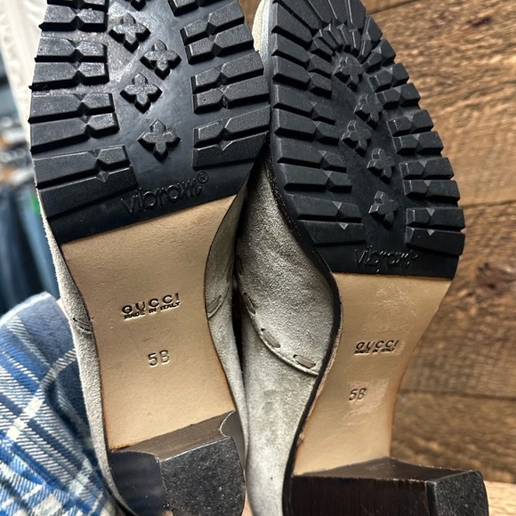 Gucci Suede Heeled Loafers – Women’s 5B - Picture 6 of 7